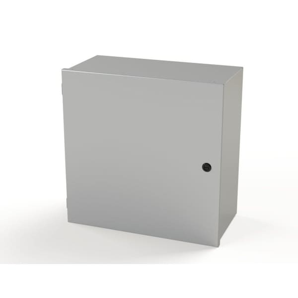 1/4 Turn Latch Electrical Enclosures, 20 in H, 10 in D, 20 in W, NEMA 1, Carbon Steel